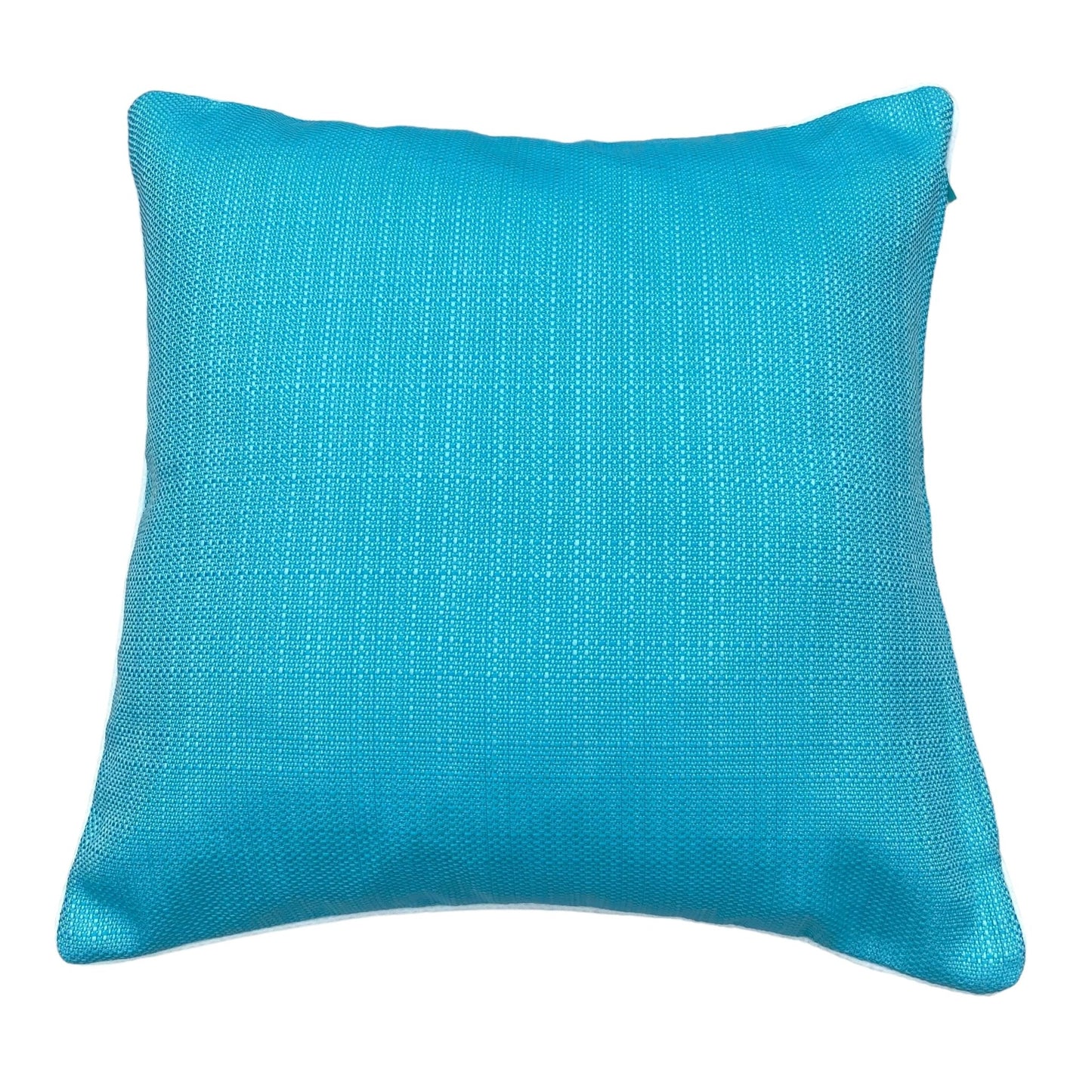 OUTDOOR KISSEN TÜRKIS MIT MUSTER ,,ELBA'' MIT KEDER WEIßOutdoor Kissen