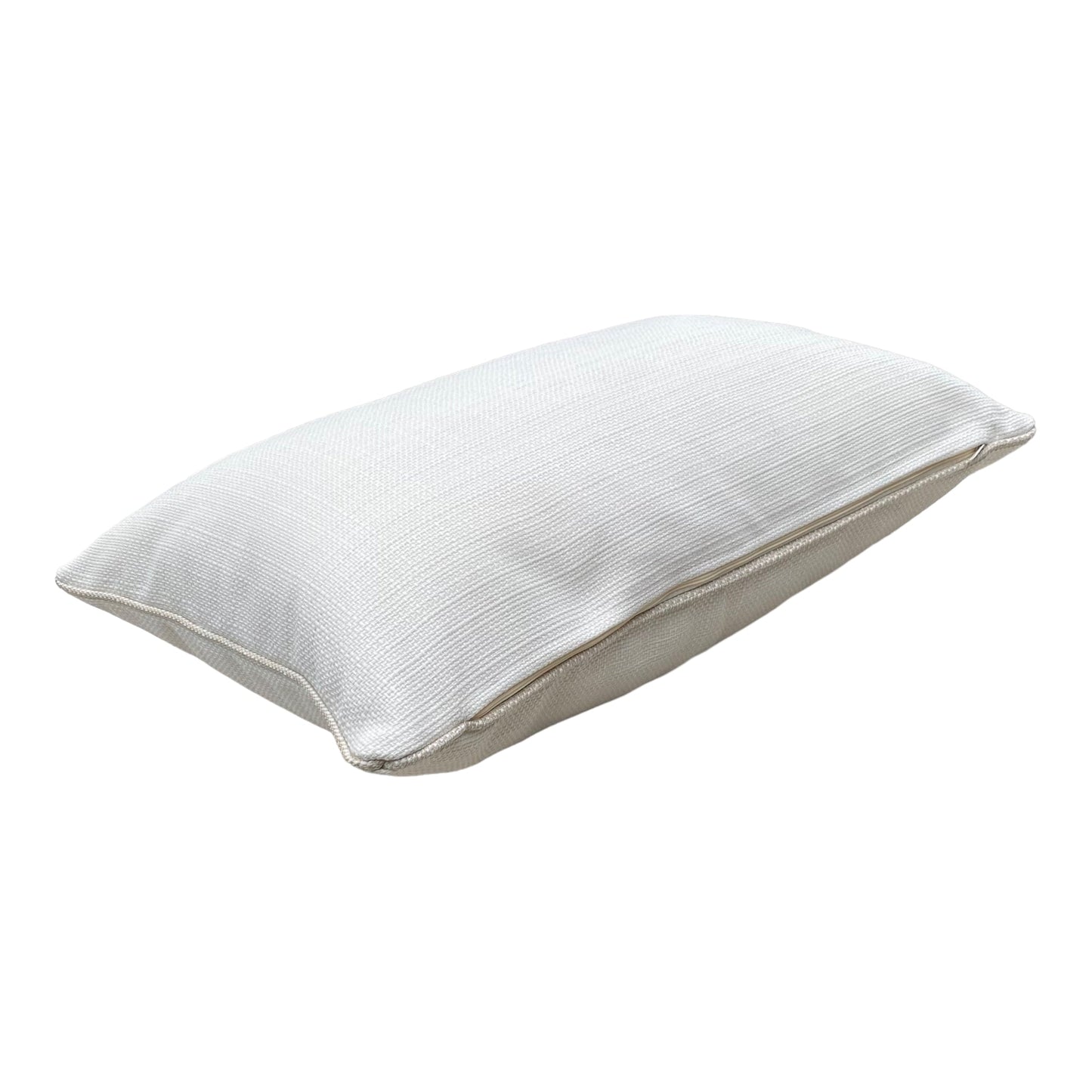 OUTDOOR KISSEN WEIß MIT MUSTER ,,ELBA'' MIT KEDEROutdoor Kissen