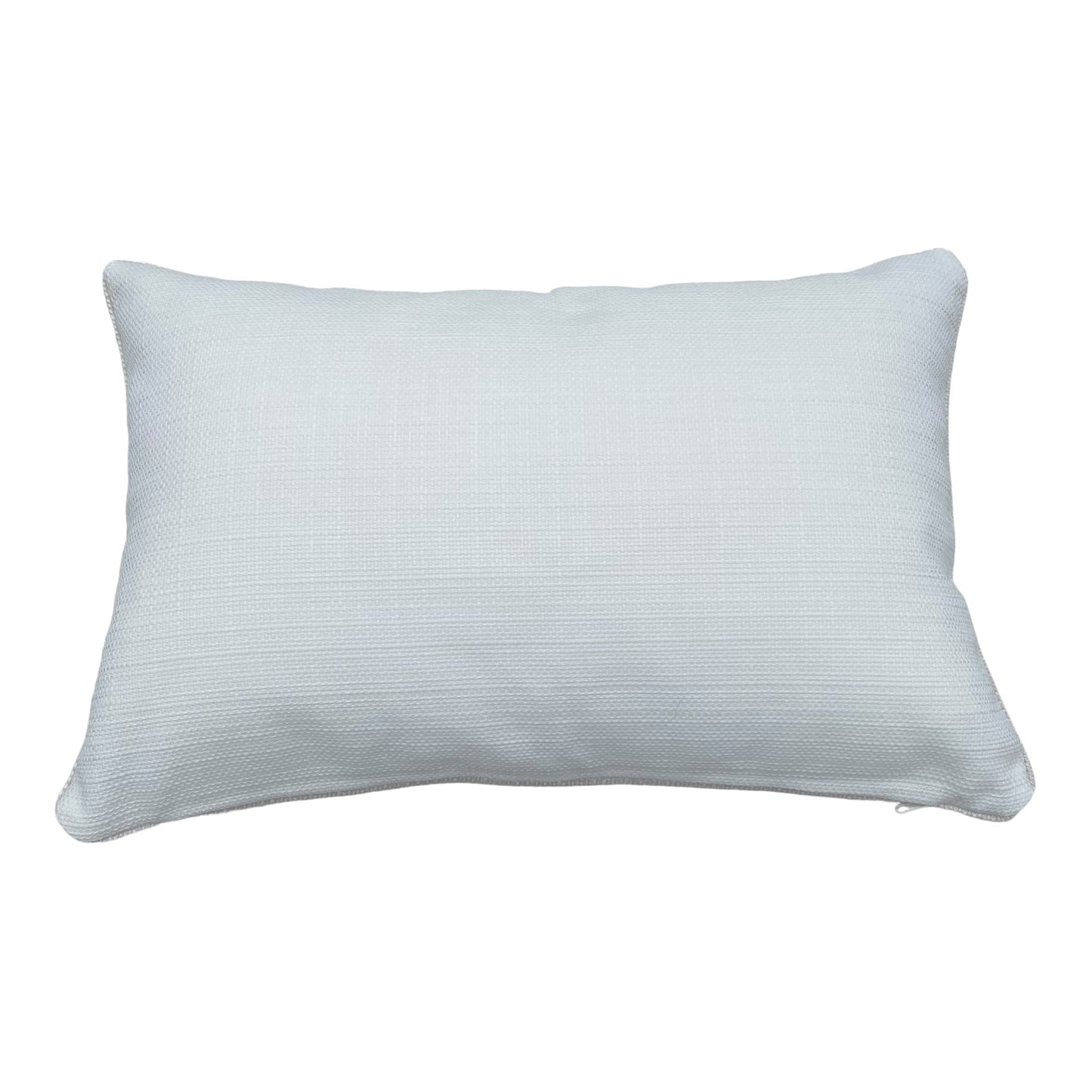OUTDOOR KISSEN WEIß MIT MUSTER ,,ELBA'' MIT KEDEROutdoor Kissen