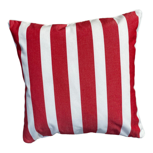 OUTDOOR KISSEN STREIFEN ROT MIT KEDEROutdoor Kissen