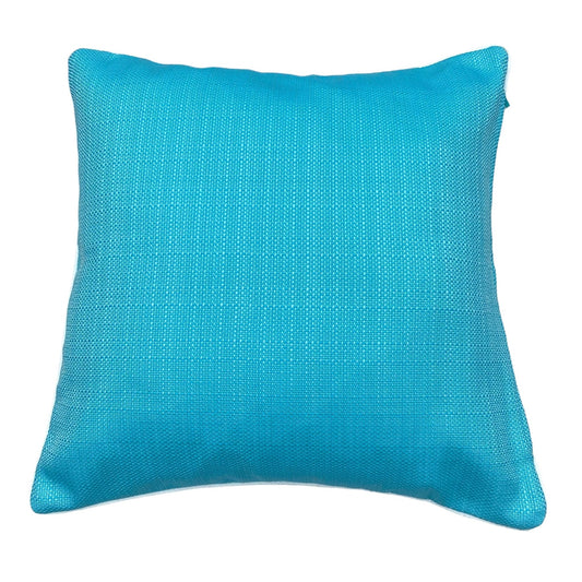 OUTDOOR KISSEN TÜRKIS MIT MUSTER ,,ELBA'' MIT KEDER WEIßOutdoor Kissen