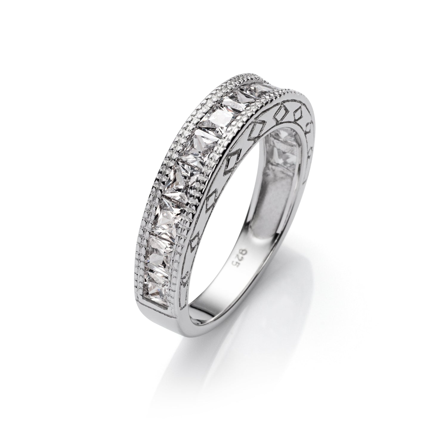 RING BERGAMO - 925 Silber mit edlem Zirkonia Aufsatz