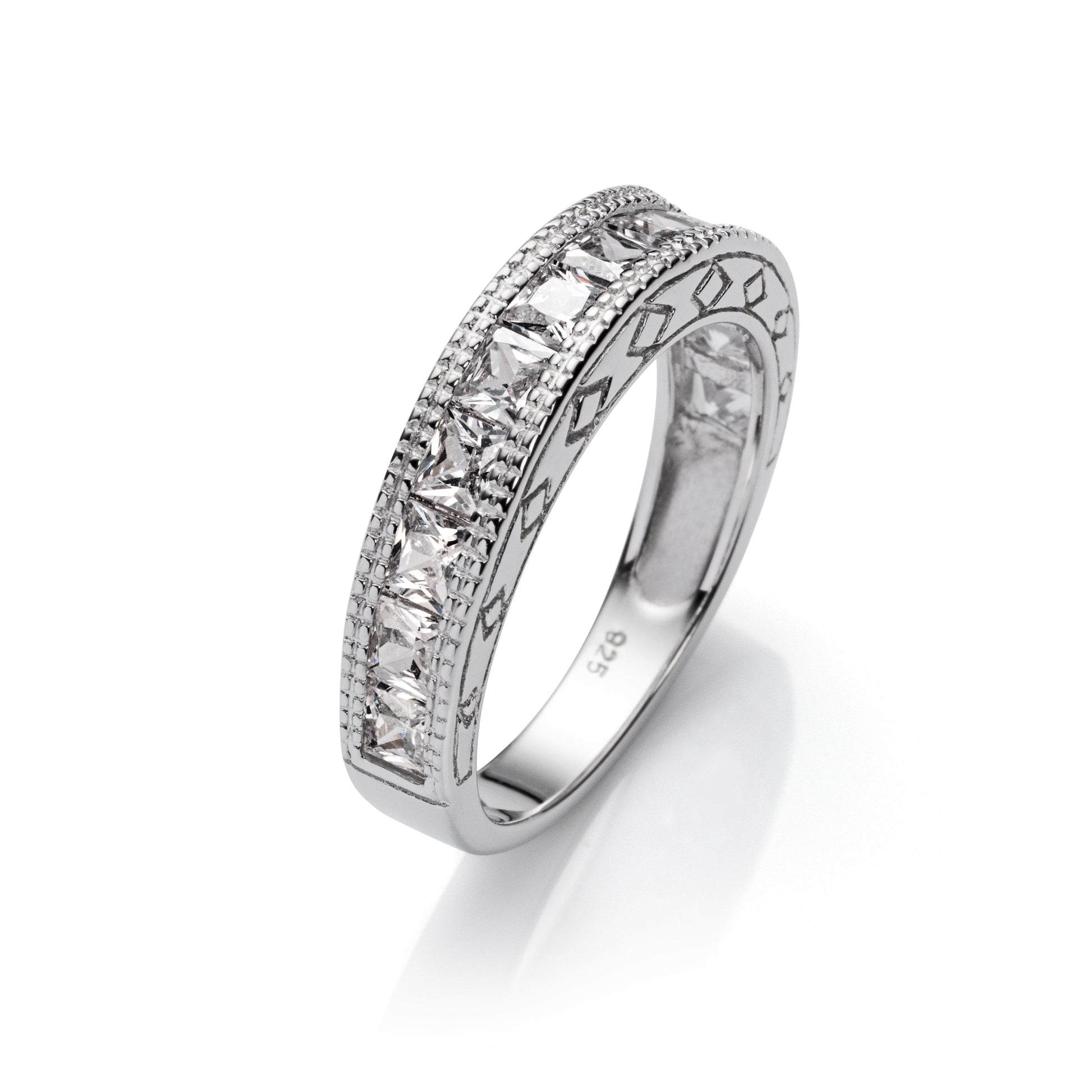 RING BERGAMO - 925 Silber mit edlem Zirkonia Aufsatz