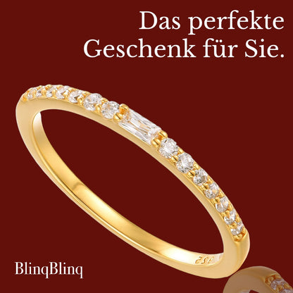 RING COMO - SILBER 18K VERGOLDET, MIT ZIRKONIARing