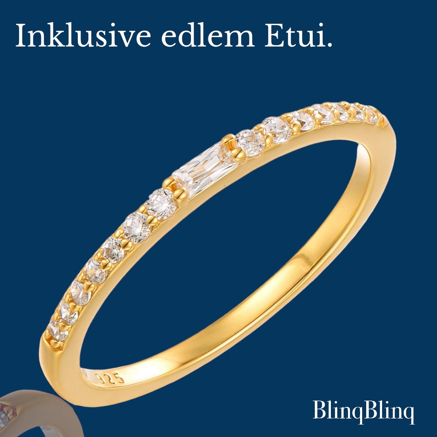 RING COMO - SILBER 18K VERGOLDET, MIT ZIRKONIARing