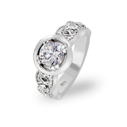 RING MELBOURNE - 925 Silber mit edlem Zirkonia Aufsatz