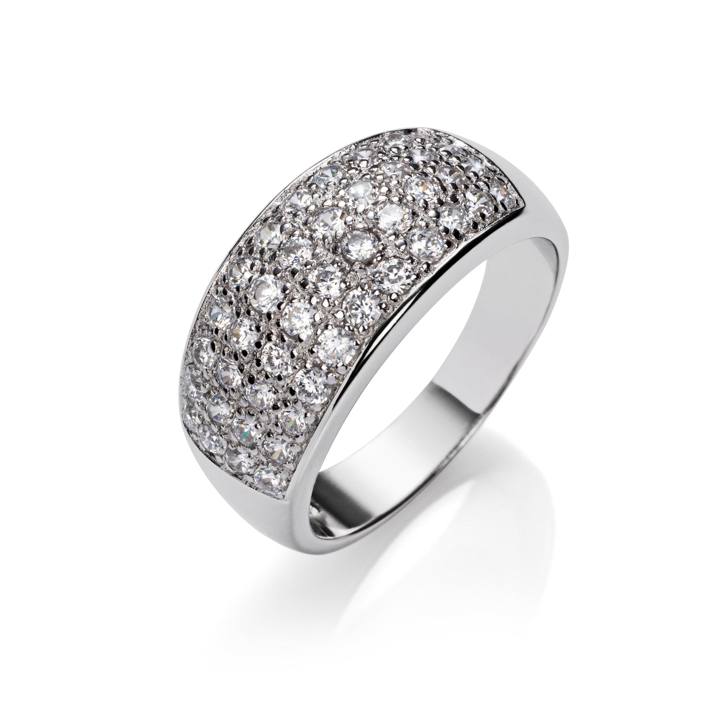 RING ROM - 925 Silber mit edlem Zirkonia Aufsatz