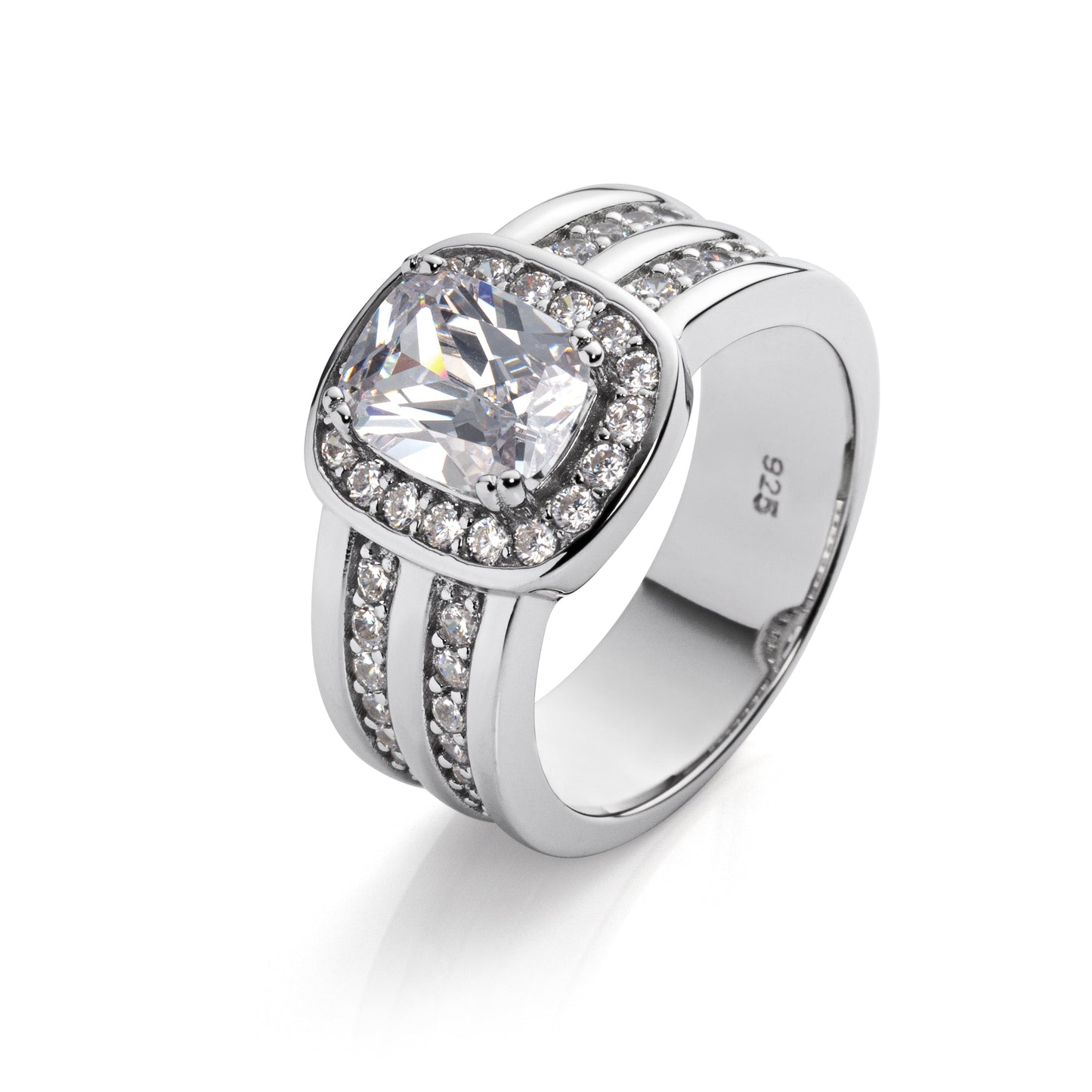 RING VENEDIG - 925 Silber mit edlem Zirkonia Aufsatz