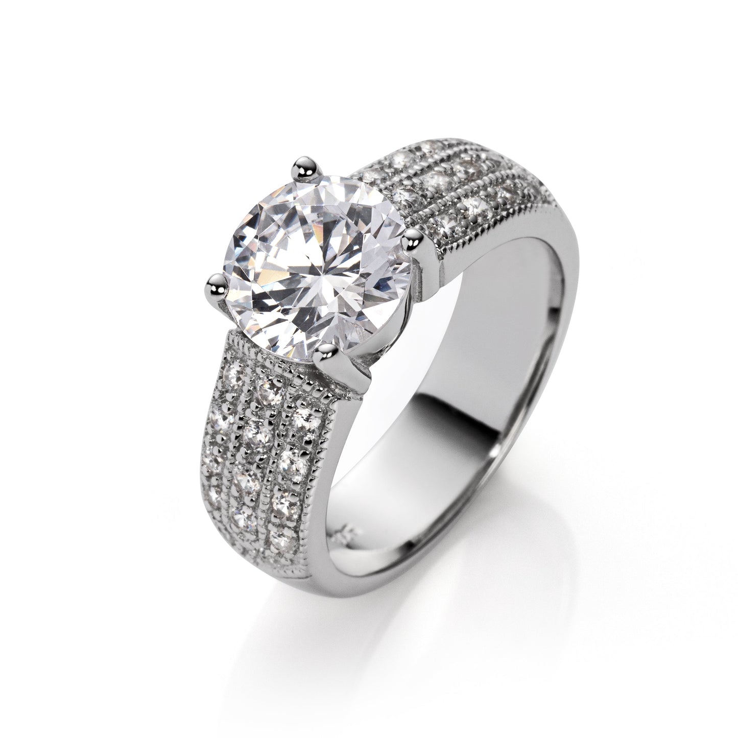 RING VERONA - 925 Silber mit edlem Zirkonia Aufsatz